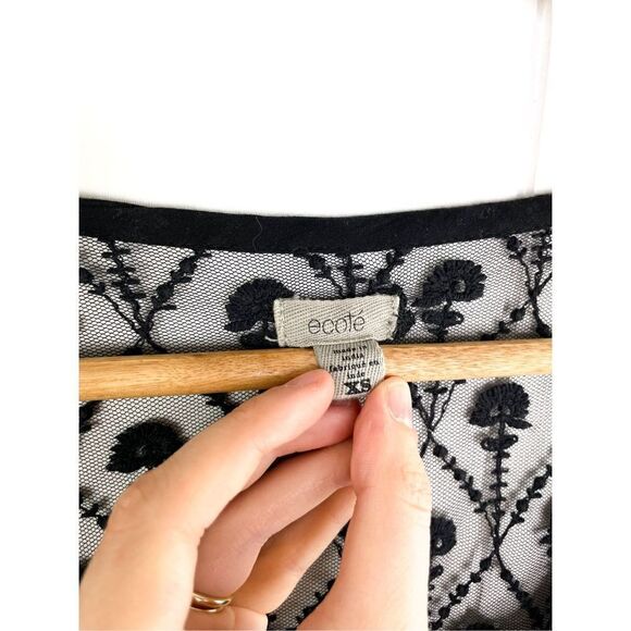 UO Urban Outfitters Ecote Black Long Sleeve Lace Up Romantic Gothic Dress Size X - Picture 5 of 11